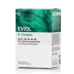 Eviol B-Complex 60 Softgels with B1, B2, B3, B5, B6, B12, Biotin and Folic Acid