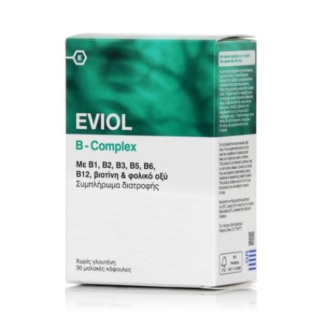 Eviol B-Complex 60 Softgels with B1, B2, B3, B5, B6, B12, Biotin and Folic Acid