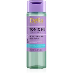Delia Cosmetics Tonic Me Moisturizing Tonic for Sensitive and Dry Skin with Hyaluronic Acid, Rose Petal, Green Tea and