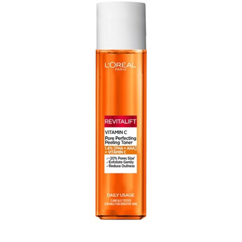 L'Oreal Paris Revitalift Vitamin C Brightening Skin Toner Pore Perfecting Peeling Toner - 180 Ml