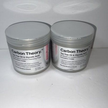 Carbon Theory Tea Tree Oil and Glycolic Acid Breakout Control Cleansing 60 Pads