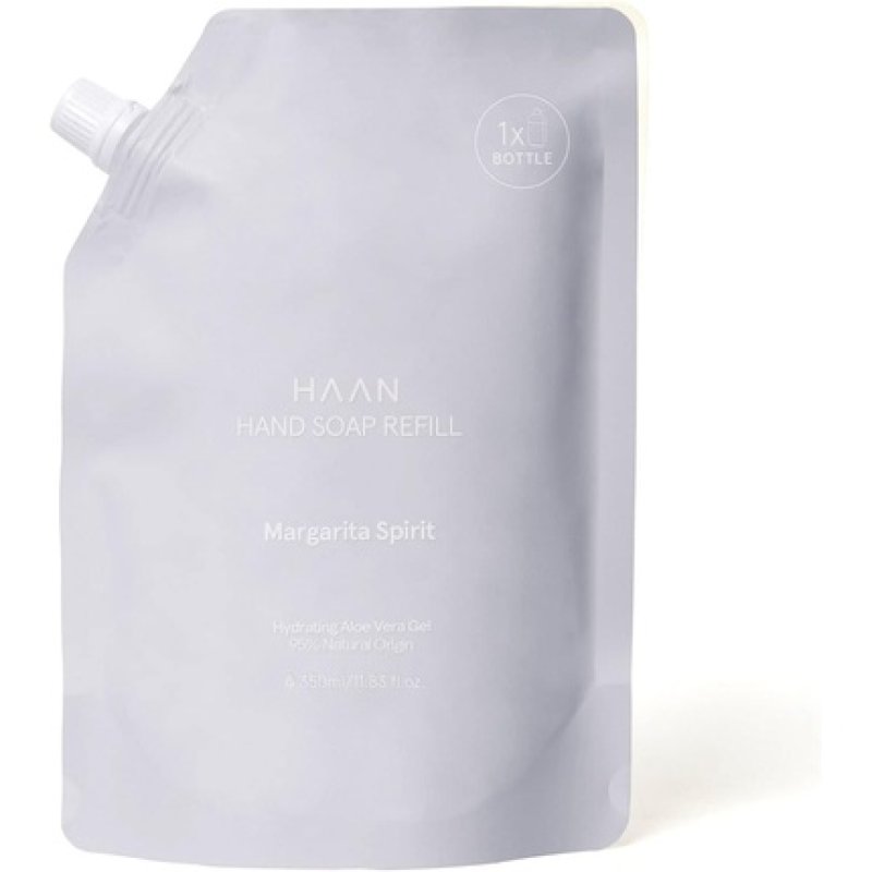 HAAN Hand Soap Refill 350ml with Aloe Vera, Cocos Nucifera, and Glycerin - Margarita Spirit Scent - Recyclable and Vegan