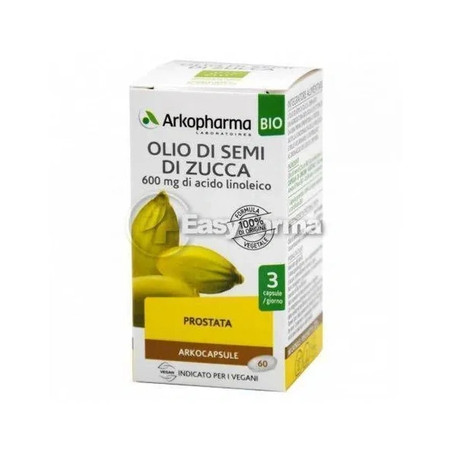 Arkopharma Bio Pumpkin Seed Oil 600 Mg Linoleic Acid 60 Arkocapsules
