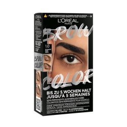 L'Oréal Paris Eyebrow Color for a Radiant and Perfectly Groomed Look Ammonia-Free Eyebrow Color Brow Color 1.0 Black