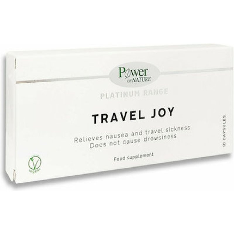 Power Health Power Of Nature Platinum Range Travel Joy For The Relief Of Nausea 10 Capsules