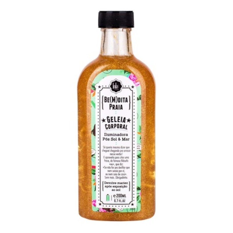 Lola Linha Be(M) Dita Praia Geleia Corporal Iluminadora Pos Sol e Mar 200 Ml Be(M) Dita Beach Collection - After Beach