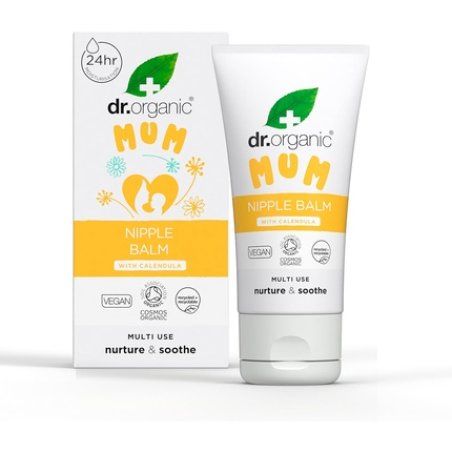 Dr Organic Nipple Balm with Calendula Lanolin Alternative Natural Relief for Sore Cracked Nipples Breastfeeding