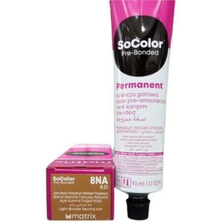 Matrix SoColor Permanent Color 8NA Light Blonde Natural Ash 90ml