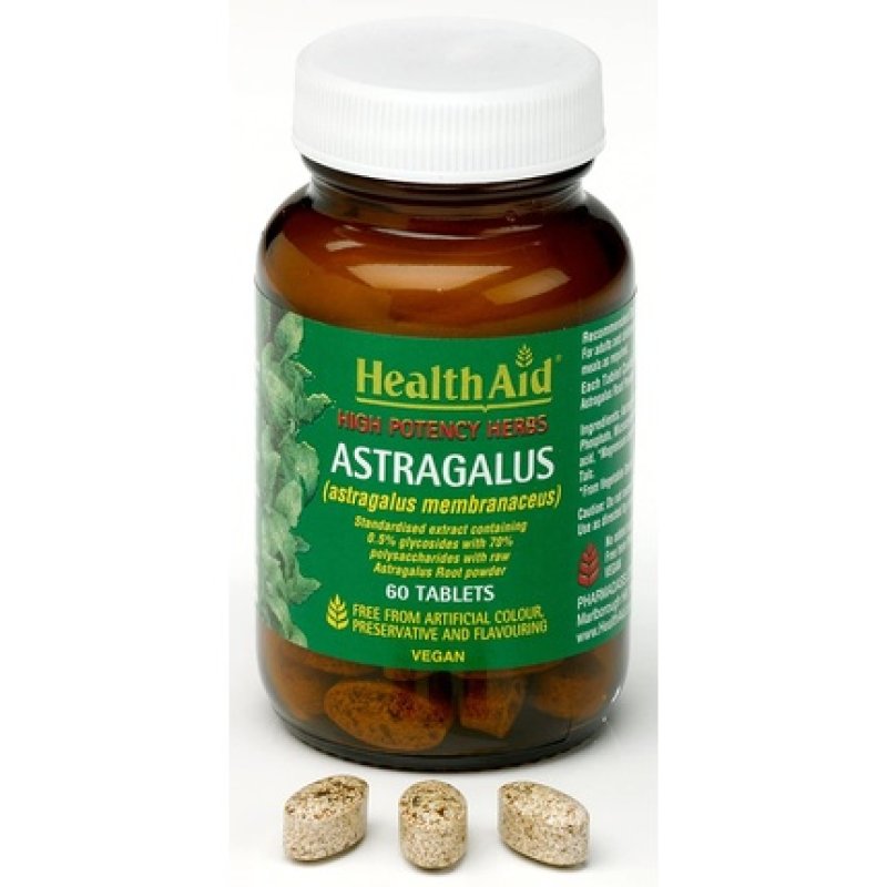HealthAid Astragalus Extract 545mg Vegan Tablets 60 Count