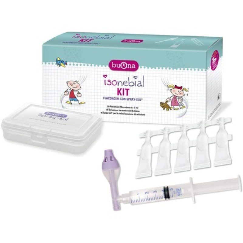 Isonebial Kit with 20 Bottles of Isotonic Solution with Ectoine and Spray Nozzle SOL