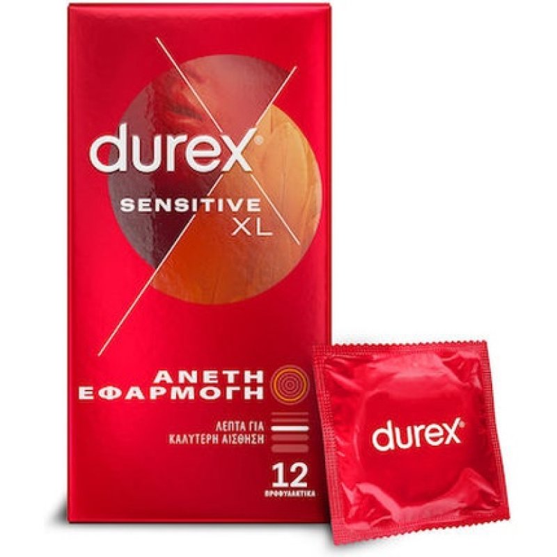 Durex Sensitive Xl Condoms With Comfortable Fit - 12 Pieces