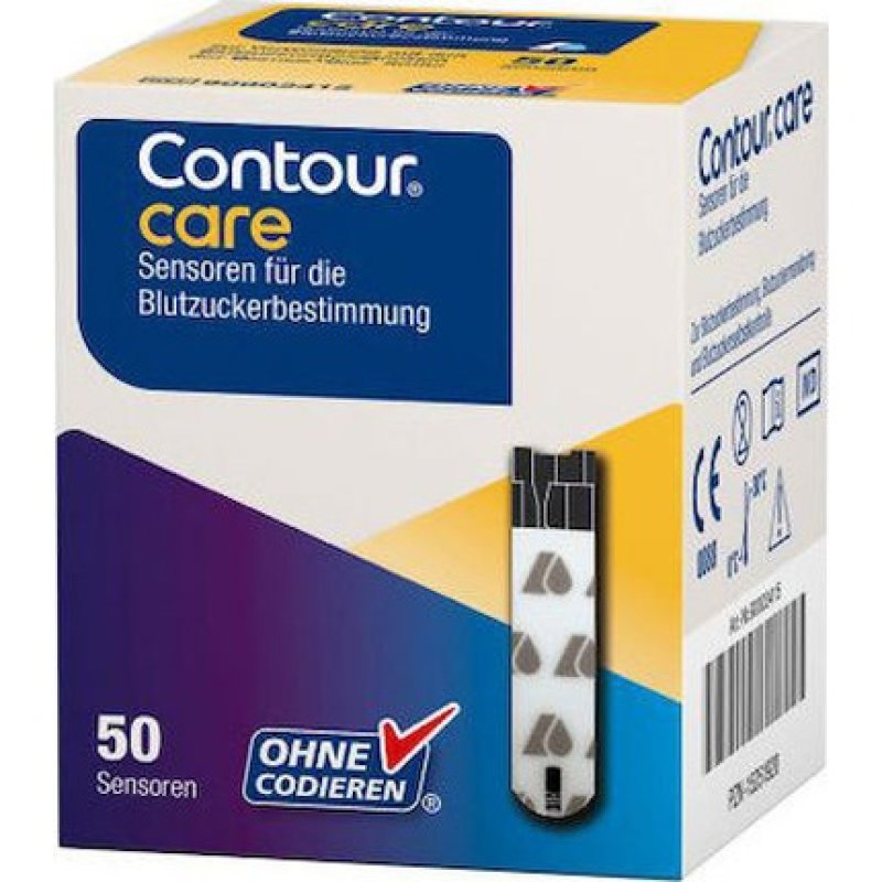 Bayer Ascensia Contour Care Blood Glucose Test Strips 50 Count