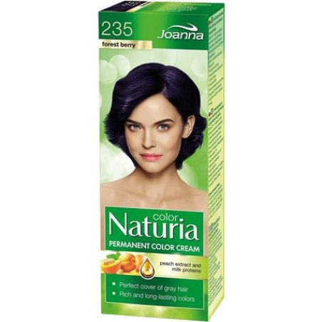 Naturia Permanent Hair Color Cream Forest Berry 100g with Milk Proteins and Peach Extract