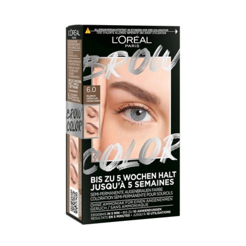 L'Oréal Paris Brow Color for a Radiant and Perfectly Groomed Look Ammonia-Free Brow Color 6.0 Light Brown
