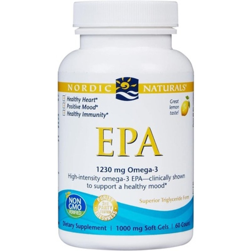 Nordic Naturals EPA Lemon Omega 3 Softgels 60 Count