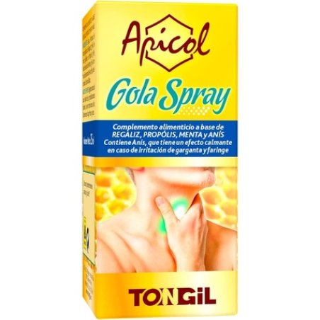 Apicol Gola Propolis Throat Spray 25ml with Licorice, Mint and Anise - Soothing Effect for Throat and Pharynx