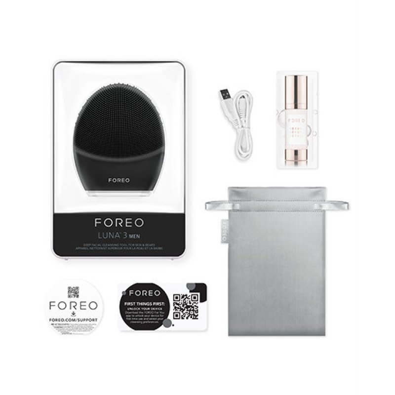 Foreo Luna 3 Men Facial Cleansing Brush for Skin and Beard Midnight