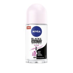 Nivea Invisible Antiperspirant For Black & White Clear, 50 Ml