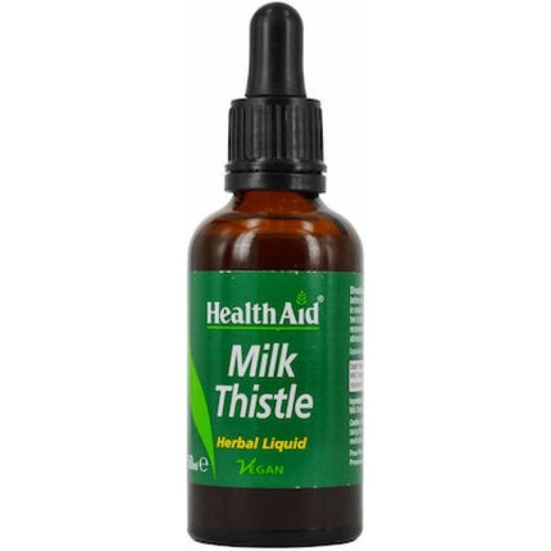 Health Aid Milk Thistle Liquid - 50ml Dietary Supplement For Healthy Liver
