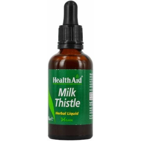 Health Aid Milk Thistle Liquid - 50ml Dietary Supplement For Healthy Liver