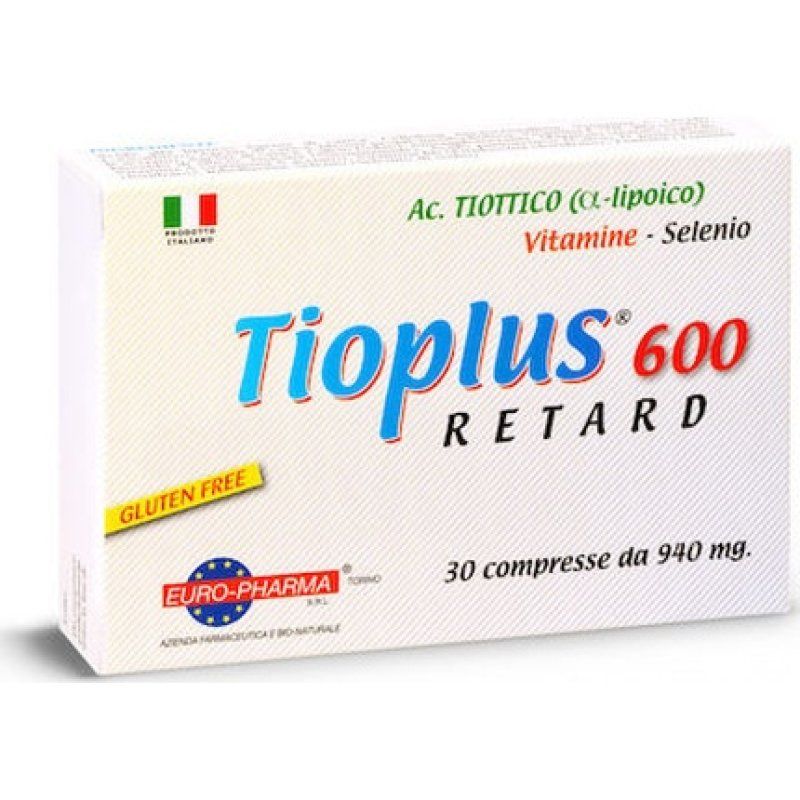 Bionat Euro-Pharma Tioplus 600 Retard Dietary Supplement For The Nervous System - 30 Capsules
