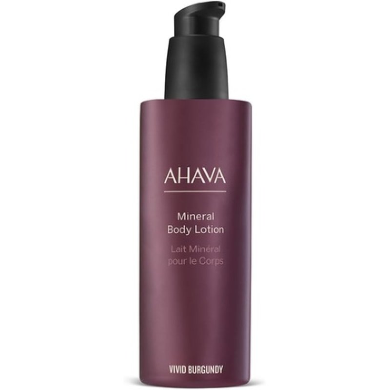 AHAVA Vivid Burgundy Mineral Body Lotion 250ml - Hydrating and Comforting Skin with Dead Sea Minerals