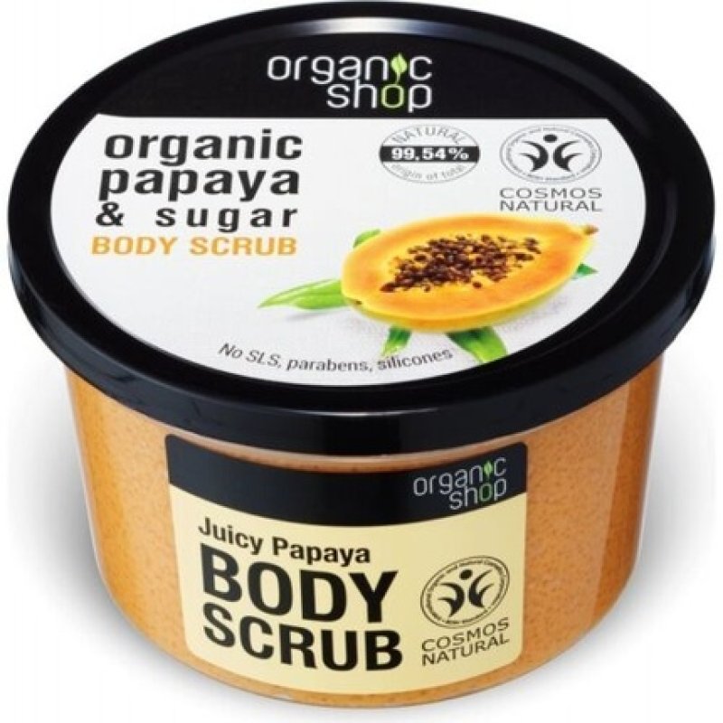 Organic Shop Papaya and Sugar Renovating Body Scrub 250ml