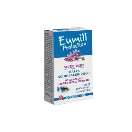 Recordati Eumill Protection Eye Drops Lubricating And Moisturizing Bottle Of 10 Milliliters