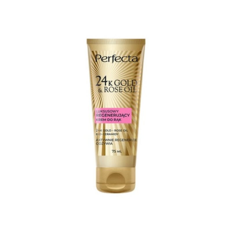Perfecta 24K Gold & Rose Oil Luxurious Regenerating Hand Cream 75ml