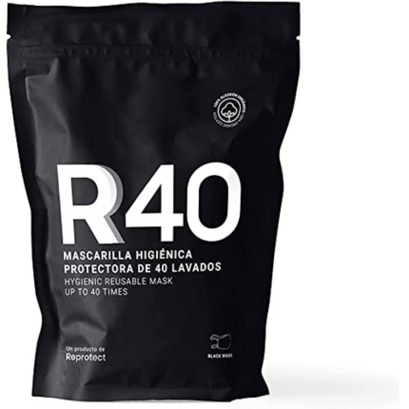 R40 Adult Hygienic Protective Mask 40 Uses Black