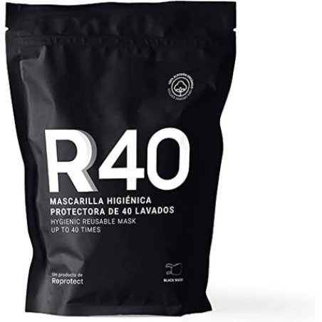 R40 Adult Hygienic Protective Mask 40 Uses Black