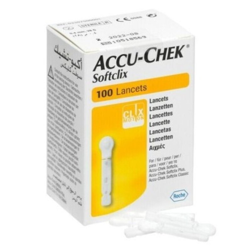 Accu-Chek SoftClix 100 Lancets Blood Glucose Testing Diabetes