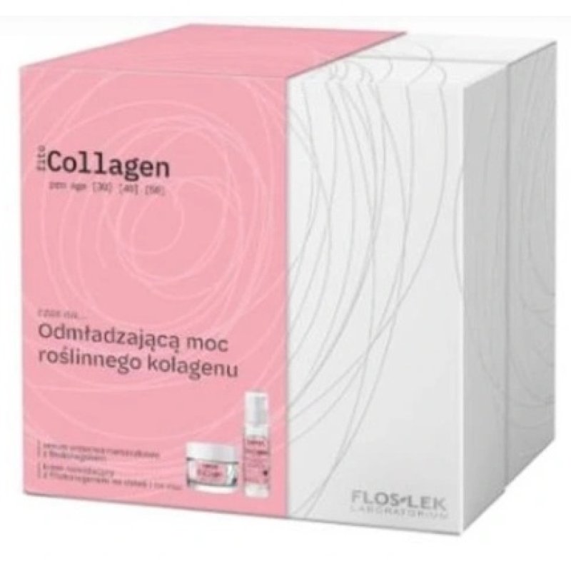 Flos-Lek Fito Collagen Pro-Age Serum Cream Duo - Advanced Anti-Aging Skincare Set 50ml 15ml