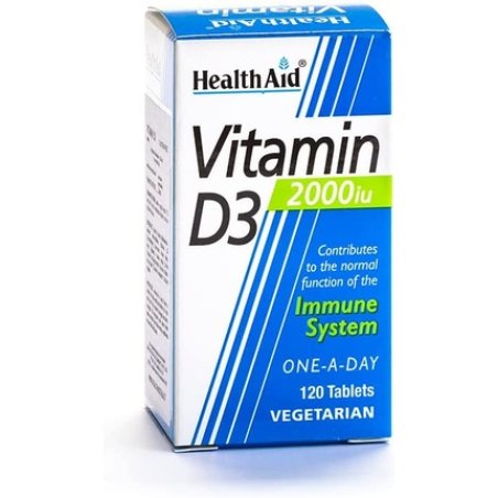 Health Aid Vitamin D3 2000iu Tablets - 120