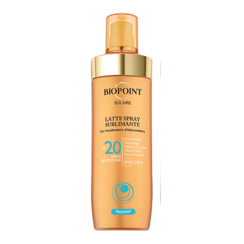 Biopoint Latte spray sublimante SPF20 Sunscreen milk Body 20 Adults