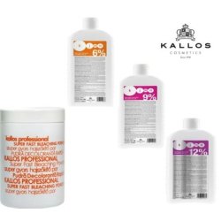 KJMN KALLOS Super Fast Blue Bleach Powder with Developer Cream