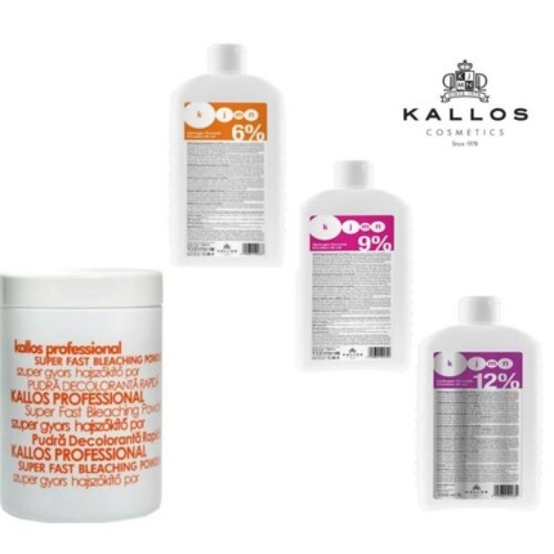 KJMN KALLOS Super Fast Blue Bleach Powder with Developer Cream