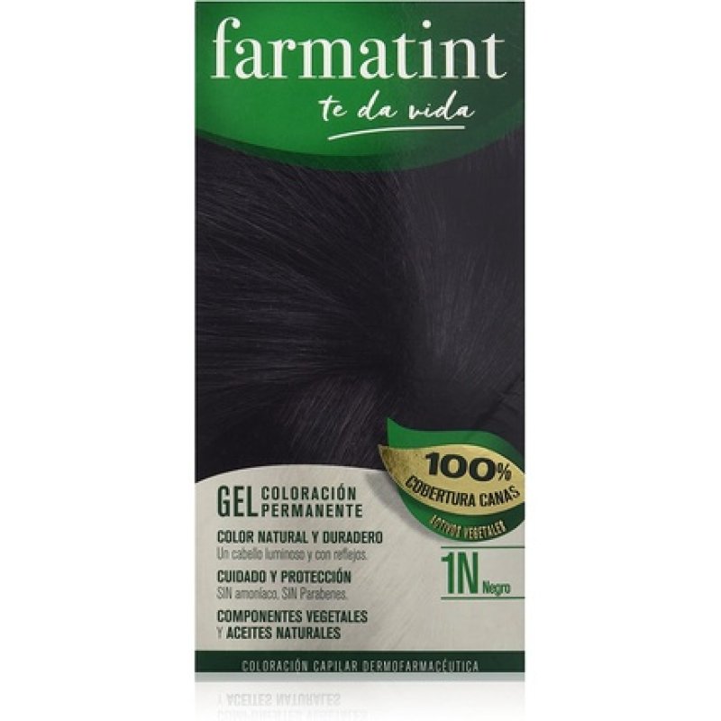 Farmatint Permanent Gel Hair Dye 1N Black