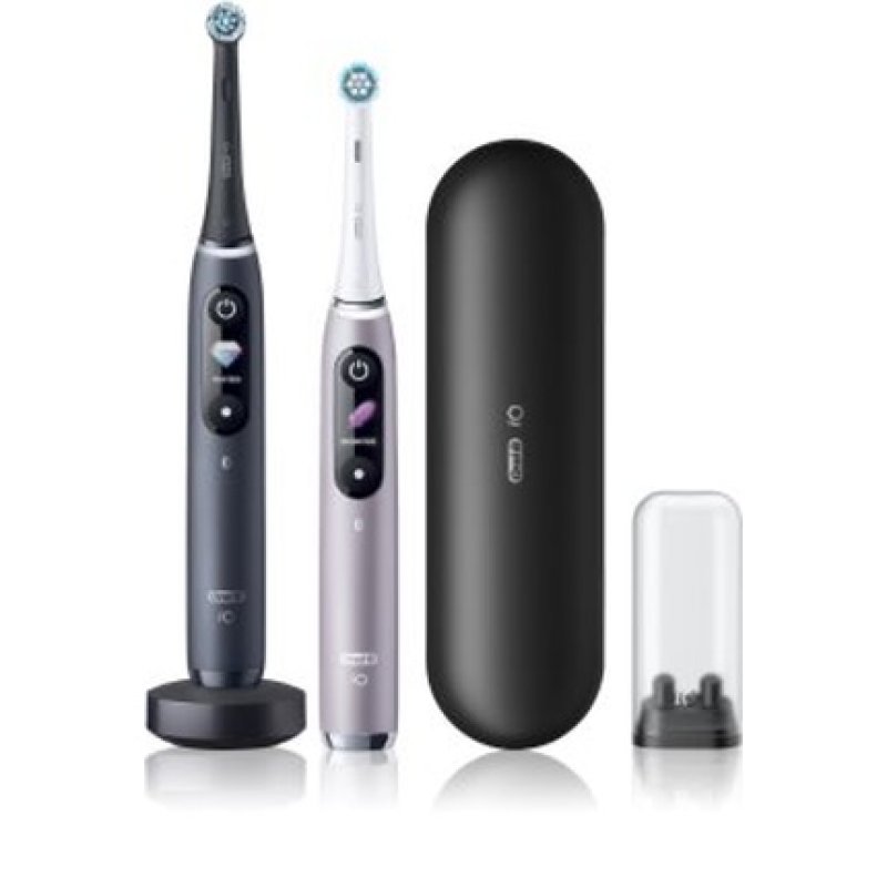 Braun Oral-B szczoteczka elektryczna iO 9N zestaw DUO BLACK ONYX & ROSE QUARTZ