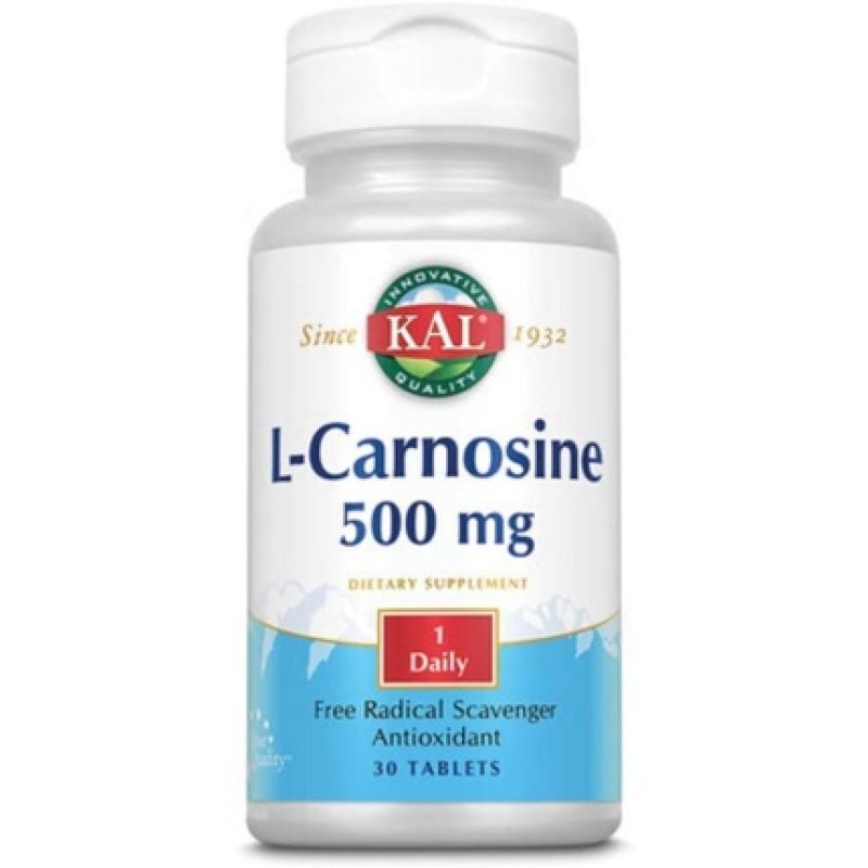 KAL 500mg L-Carnosine Tablets 30 Count
