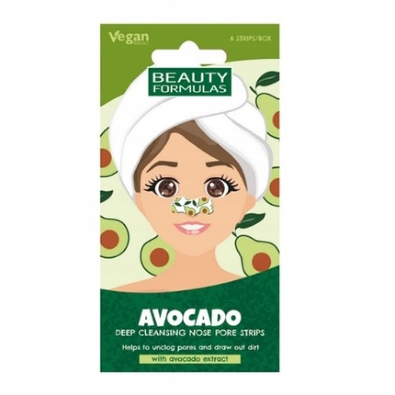 Beauty Formulas Avocado Deep Cleansing Nose Patches - 6 Pieces