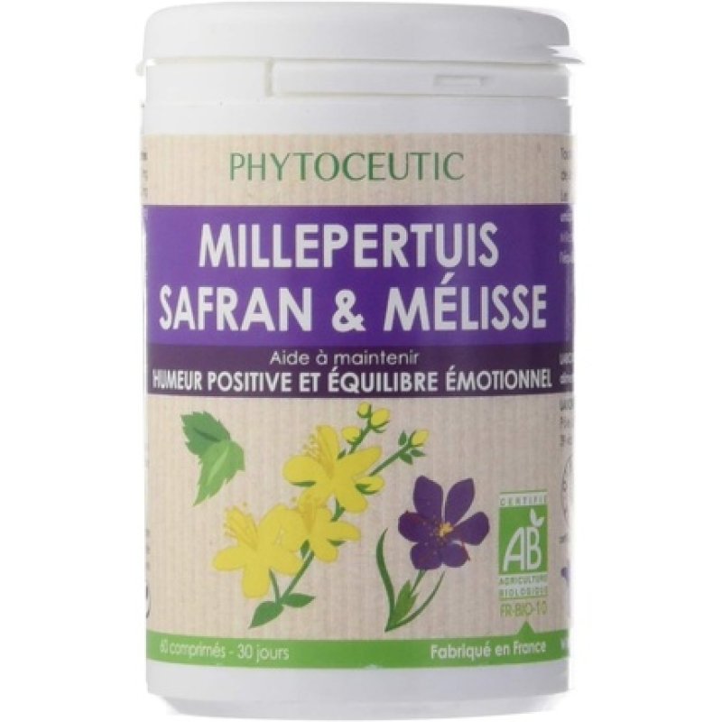 Laboratoires Phytoceutic St. John's Wort Saffron Pill Box for 60 Tablets