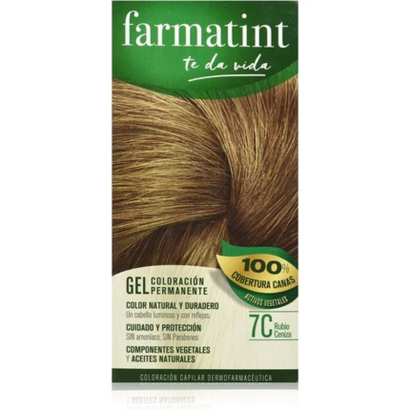 Farmatint Permanent Gel Hair Dye 7C Ash Blonde