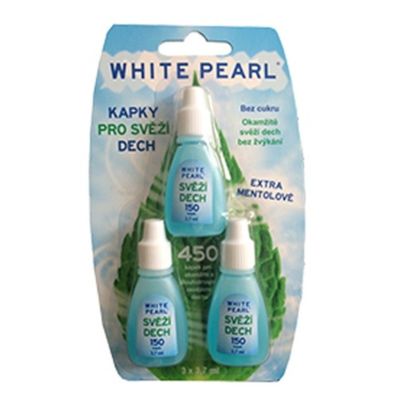 Fresh Breath Drops White Pearl 3 x 3.7 ml