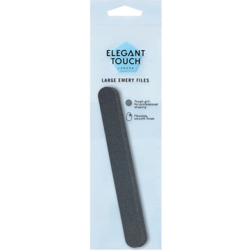 Elegant Touch Essential Implements Large Emery Boards Black White 4 Count