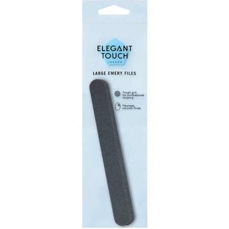 Elegant Touch Essential Implements Large Emery Boards Black White 4 Count