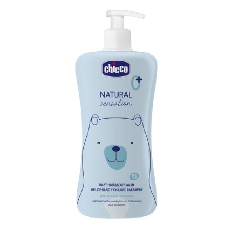 Chicco Natural Sensation Baby Shampoo and Body Wash Tear-Free 500ml