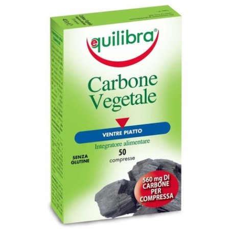 EQUILIBRA Vegetable Charcoal Capsules - 50 Capsules