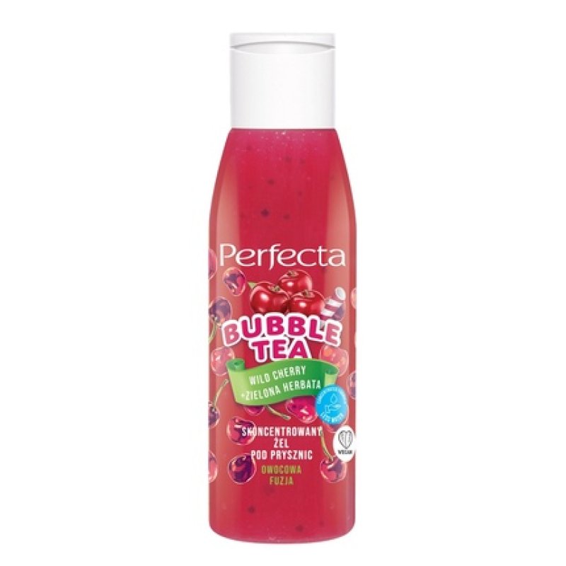 Perfecta Bubble Tea Shower Gel Wild Cherry Green Tea 100ml