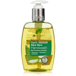 Dr Organic Aloe Vera Hand Wash Soothing Cleansing Natural Vegan Cruelty-Free Paraben & SLS-Free 250ml